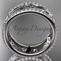 14kt white gold celtic trinity knot wedding band, diamond wedding band, engagement ring CT7233B