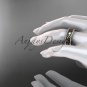 14kt rose gold celtic trinity knot wedding band, diamond wedding band, engagement ring CT7233B