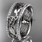 platinum  celtic trinity knot wedding band, diamond wedding band, engagement ring CT7233B