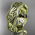14kt yellow gold celtic trinity knot wedding band, engagement ring CT7508G