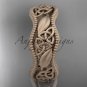14kt rose gold celtic trinity knot wedding band, matte finish wedding band, engagement ring CT7508G