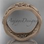 14kt rose gold celtic trinity knot wedding band, matte finish wedding band, engagement ring CT7508G