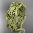 14k yellow gold celtic trinity knot wedding band, matte finish wedding band, engagement ring CT7508G