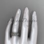 14kt white gold celtic trinity knot wedding band, matte finish wedding band, engagement ring CT7510G