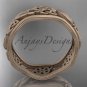 14kt rose gold celtic trinity knot wedding band, matte finish wedding band, engagement ring CT7510G