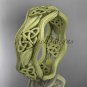 14k yellow gold celtic trinity knot wedding band, matte finish wedding band, engagement ring CT7510G