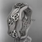 14kt white gold celtic trinity knot wedding band, engagement ring CT7510GM