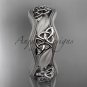 14kt white gold celtic trinity knot wedding band, engagement ring CT7510GM
