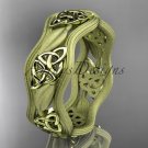 14kt yellow gold celtic trinity knot wedding band, engagement ring CT7510GM