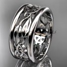 14kt white gold celtic trinity knot wedding band, engagement ring CT7511G