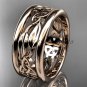 14kt rose gold celtic trinity knot wedding band, engagement ring CT7511G