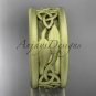 14k yellow gold celtic trinity knot wedding band, matte finish wedding band, engagement ring CT7511G