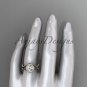 14kt rose gold diamond celtic trinity knot wedding ring, engagement ring CT7416