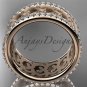 14kt rose gold diamond engagement ring, wedding band ADLR423B