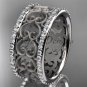 platinum diamond engagement ring, wedding band ADLR423B