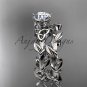 14kt white gold diamond celtic trinity knot wedding ring, engagement ring, Moissanite CT7248S