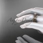 14kt rose gold diamond celtic trinity knot wedding ring, engagement ring, Moissanite CT7248S