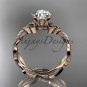 14kt rose gold celtic trinity knot wedding ring, engagement ring CT7238