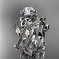 Platinum celtic trinity knot engagement set with a Moissanite center stone CT7238S