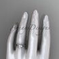 Platinum diamond celtic trinity knot engagement ring with a Moissanite center stone CT7258