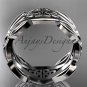 14kt white gold celtic trinity knot wedding band, engagement ring CT7264G
