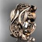 14kt rose gold celtic trinity knot wedding band, engagement ring CT7264G
