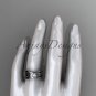 14kt white gold celtic trinity knot engagement ring, Moissanite center stone CT7264 CT7264
