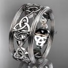 14kt white gold celtic trinity knot wedding band, engagement ring CT7236G