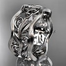 14kt white gold celtic trinity knot wedding band, engagement ring CT7263G