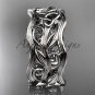14kt white gold celtic trinity knot wedding band, engagement ring CT7263G