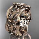 14kt rose gold celtic trinity knot wedding band, engagement ring CT7263G