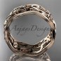 14kt rose gold celtic trinity knot wedding band, engagement ring CT7263G