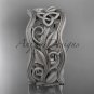14kt white gold celtic trinity knot wedding band, matte finish wedding band, engagement ring CT7263G