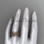 14kt rose gold celtic trinity knot wedding band, matte finish wedding band, engagement ring CT7263G