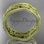 14k yellow gold celtic trinity knot wedding band, matte finish wedding band, engagement ring CT7263G
