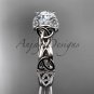 14kt white gold diamond celtic trinity knot wedding ring, engagement ring CT7289