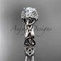 Platinum diamond celtic trinity knot wedding ring, engagement ring, Moissanite CT7289