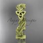 14kt yellow gold celtic trinity knot matte finish wedding band, engagement ring CT7509G