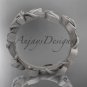 Platinum  celtic trinity knot matte finish wedding band, engagement ring CT7509G
