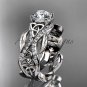 Platinum diamond celtic trinity knot engagement ring with a Moissanite center stone CT7515