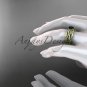 14k yellow gold diamond celtic trinity knot engagement ring with a Black Diamond center stone CT7515