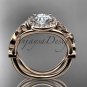 14kt rose gold diamond celtic trinity knot wedding ring, engagement ring CT7302