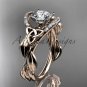 14kt rose gold diamond celtic trinity knot wedding ring, engagement ring CT7326