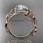 14kt rose gold diamond celtic trinity knot wedding ring, engagement ring CT7326