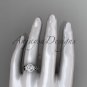 14kt white gold diamond celtic trinity knot wedding ring, engagement ring CT7328