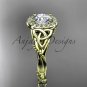 14kt yellow gold diamond celtic trinity knot wedding ring, engagement ring CT7328