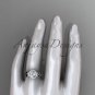 Platinum diamond celtic trinity knot engagement ring with a Moissanite center stone CT7328