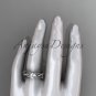 14kt white gold diamond celtic trinity knot wedding ring, engagement ring CT7329