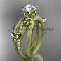 14kt yellow gold diamond celtic trinity knot wedding ring, engagement ring CT7329