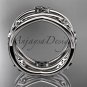 14kt white gold celtic trinity knot wedding band, engagement ring CT7350G